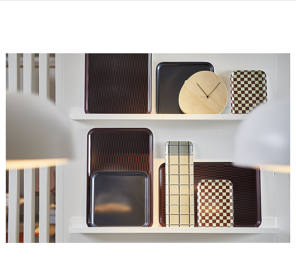 Thumbnail: Tray, black, flowers | by IKEA of Sweden