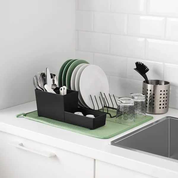 Thumbnail: NYSKÖLJD 
Dish drying mat, green, 44x36 cm