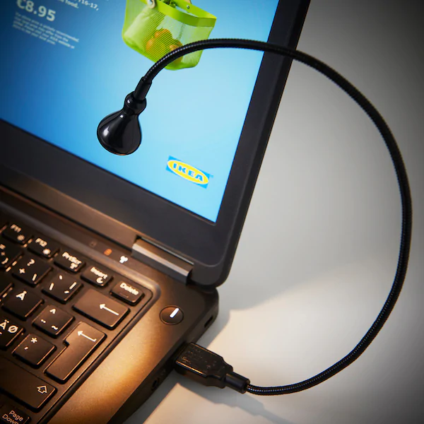 Thumbnail: JANSJÖ. 
LED USB lamp, black
