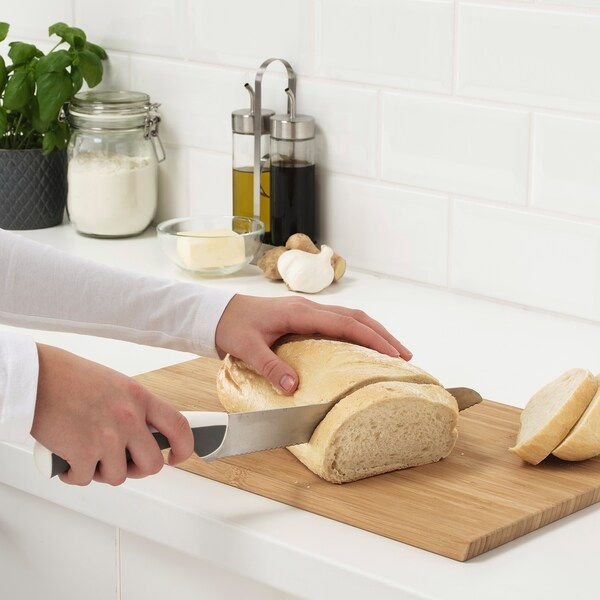 Thumbnail: ÄNDLIG
3-piece knife set, light grey, white