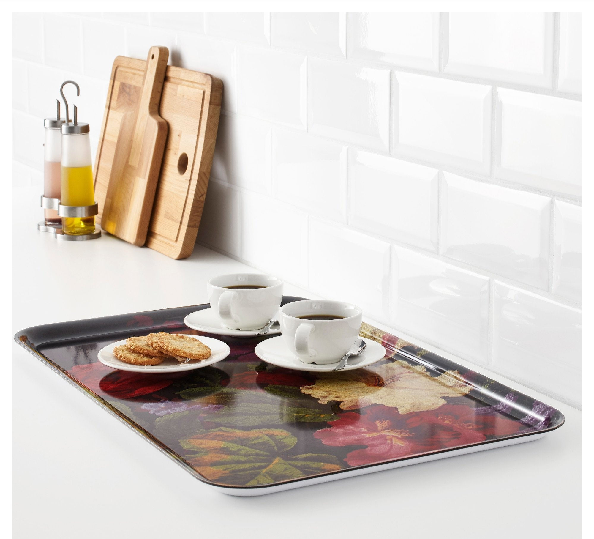 Tray, black, flowers | by IKEA of Sweden