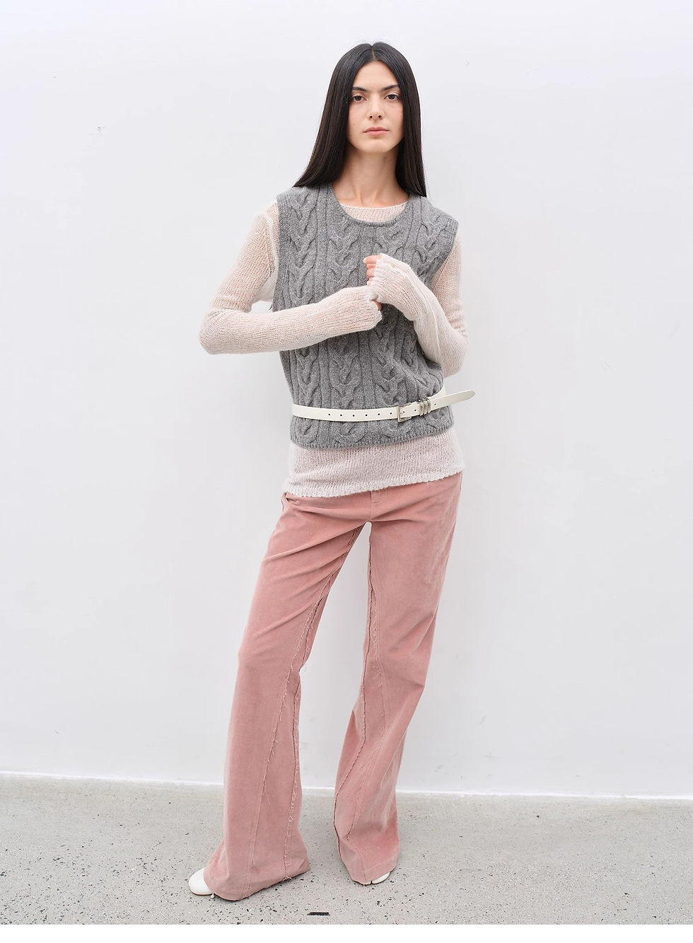 Thumbnail: "Road to Extraordinary" Retro Modern Versatile Slim Corduroy Flared Trousers