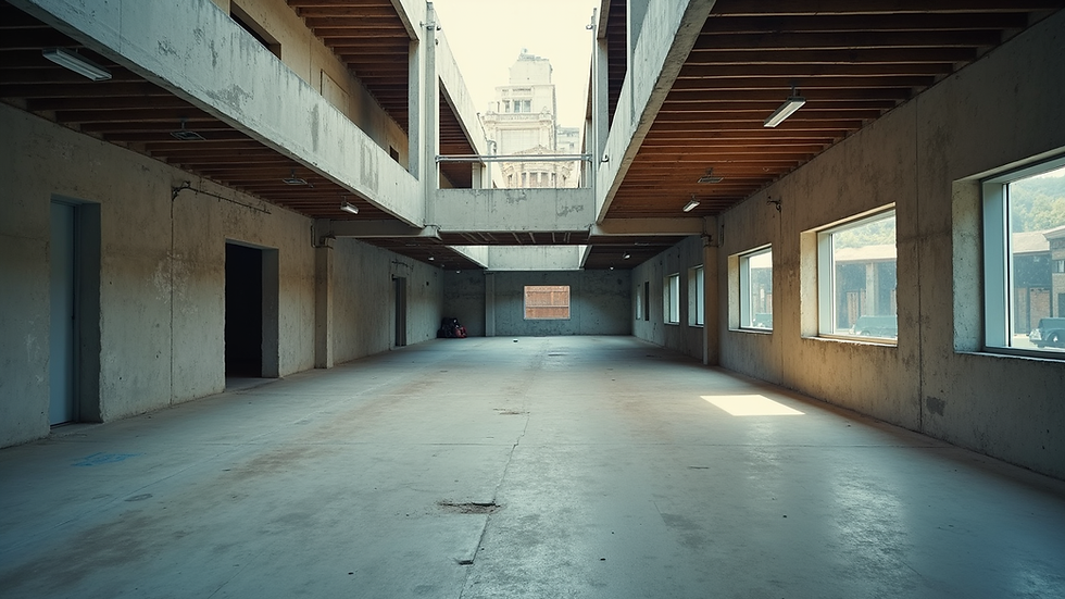 Eye-level view of a vacant commercial property ready for renovation