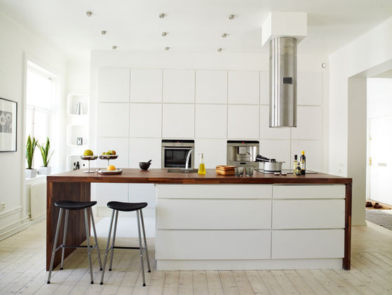 cocinas modernas blancas a medida en Barcelona