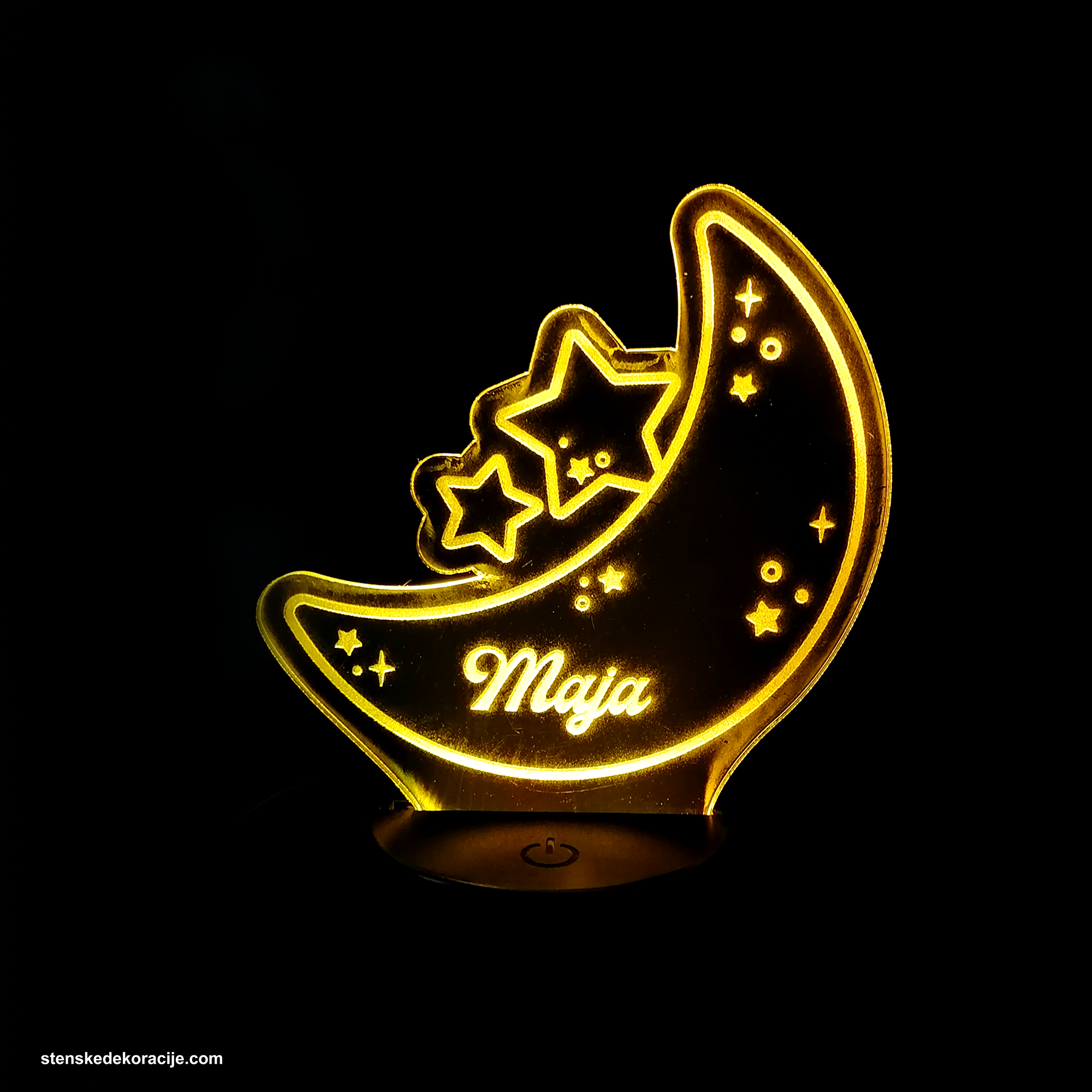 3D LED svetilo luna z imenom