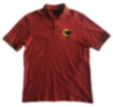 Polo schwarz/rot