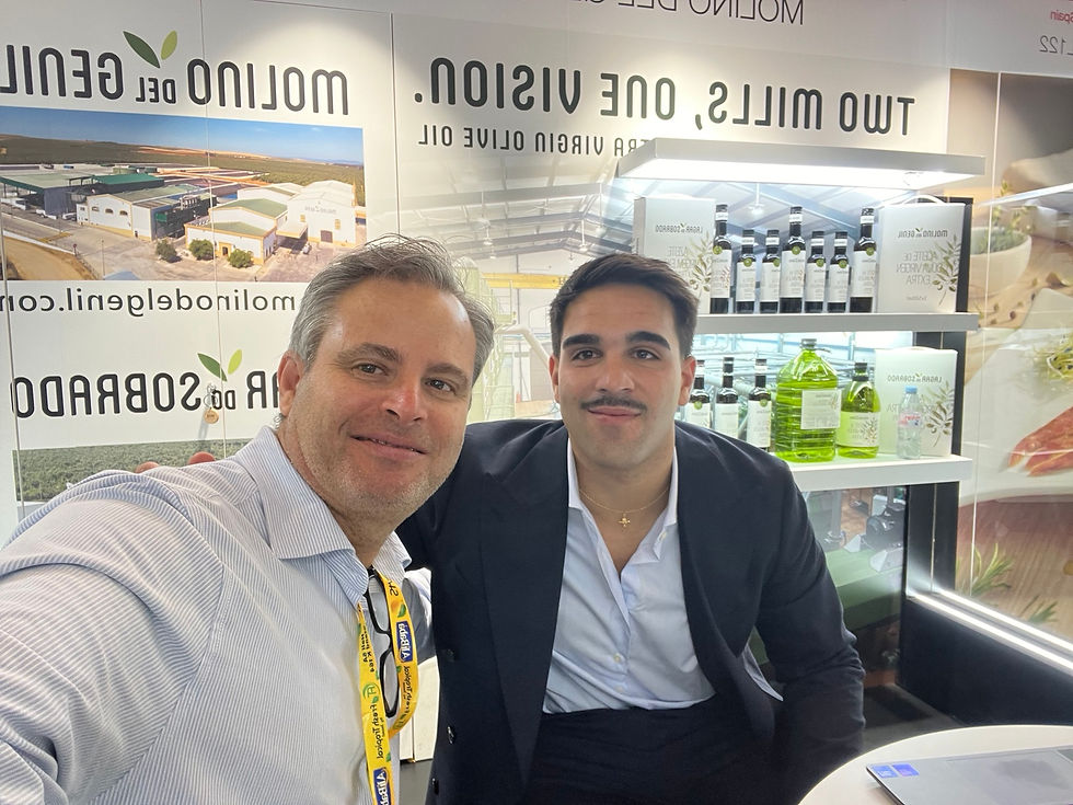 Olive oil products and a food industry meeting during SIAL Paris