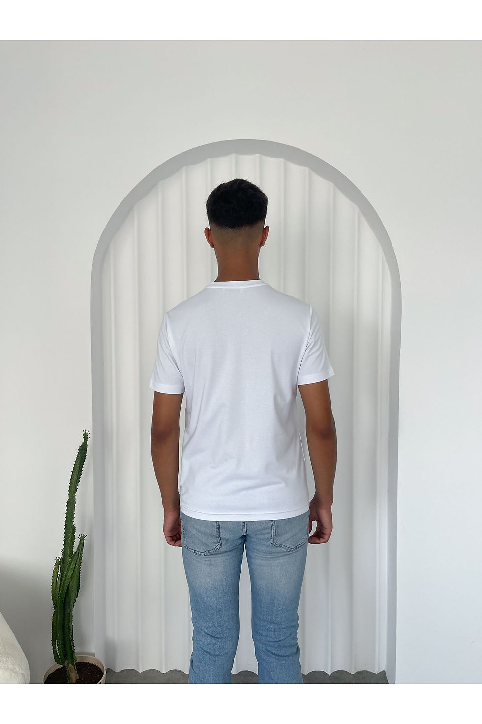 Küçük resim: Erkek Bisiklet Yaka Tişört Regular Pamuk Basic T-Shirt (RAHAT KALIP)