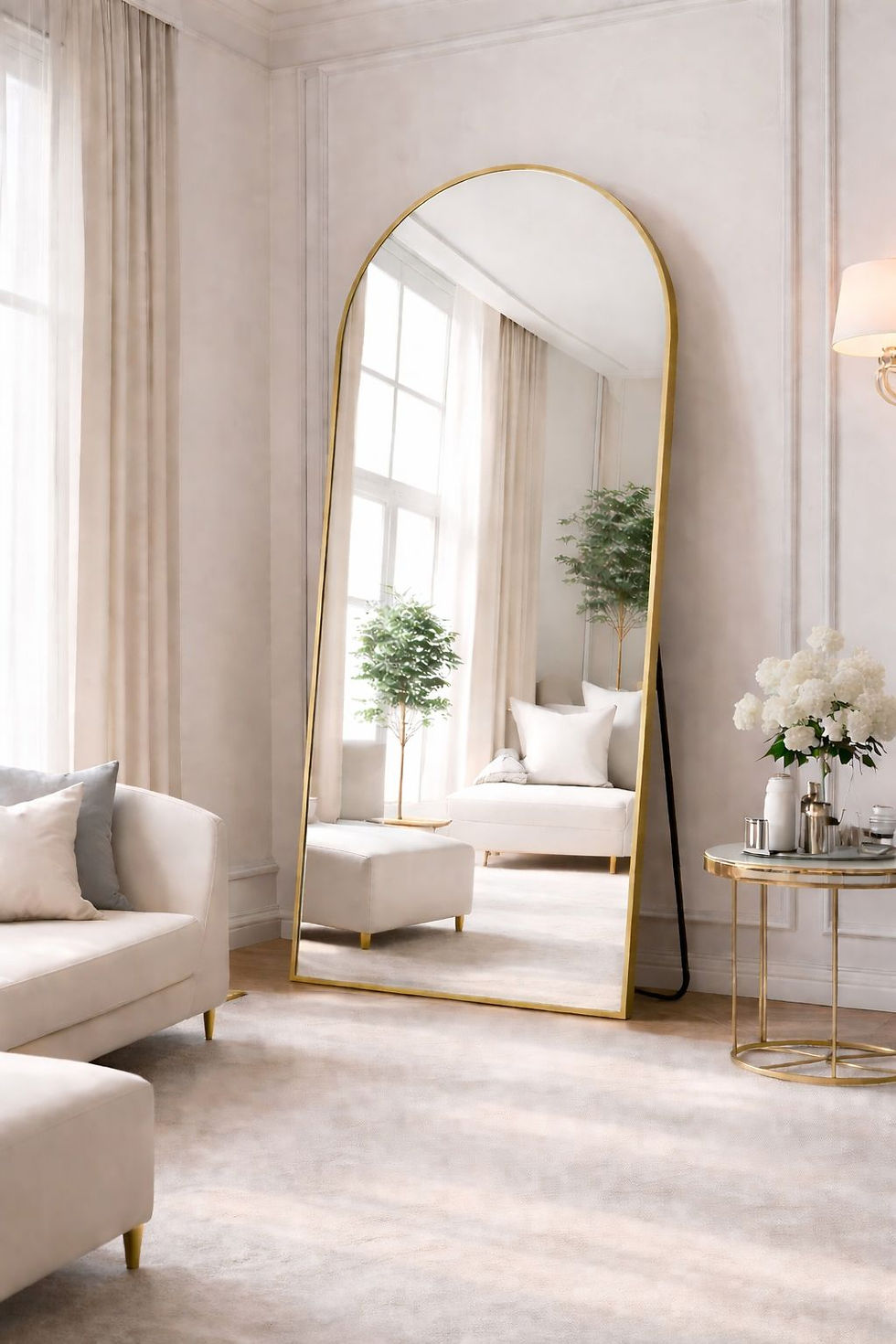 Thumbnail: Luxury Gold Arch Mirror (65 x 170 cm)
