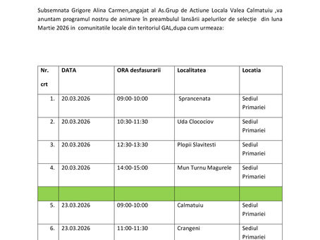 ANUNT ANIMARE TRIM 2- ANUL 2026