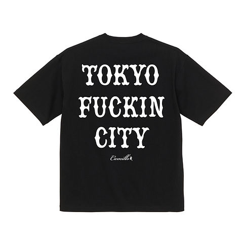 CAMILLO TOKYO FUCKIN CITY BIG SILHOUETTE HEAVY WEIGHT TEE (BLACK