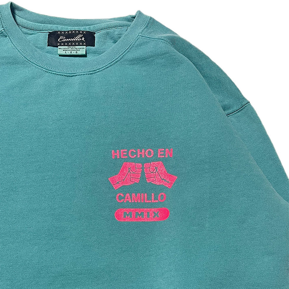 サムネイル： HECHO EN CAMILLO PIGMENT DYE CREWNECK  ( SEAFOAM )
