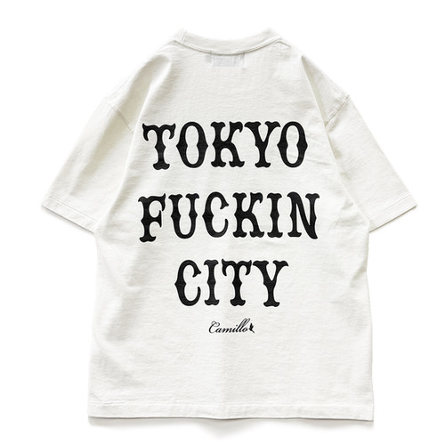 TOKYO FUCKIN CITY WASHEDS TEE (VINTAGE WHITE) | CAMILLO