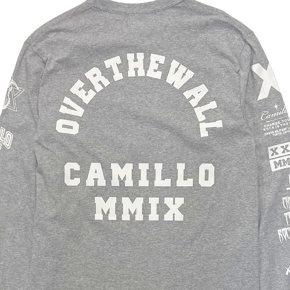 サムネイル： CAMILLO   "X"   POCKET L/S TEE  ( GREY )