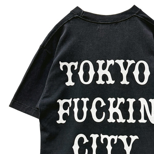 TOKYO FUCKIN CITY WASHEDS TEE (VINTAGE BLACK) | CAMILLO TOKYO FUCKIN CITY WASHEDS TEE (VINTAGE BLACK) | CAMILLO