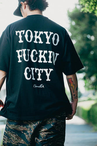 CAMILLO TOKYO FUCKIN CITY BIG SILHOUETTE HEAVY WEIGHT TEE (WHITE
