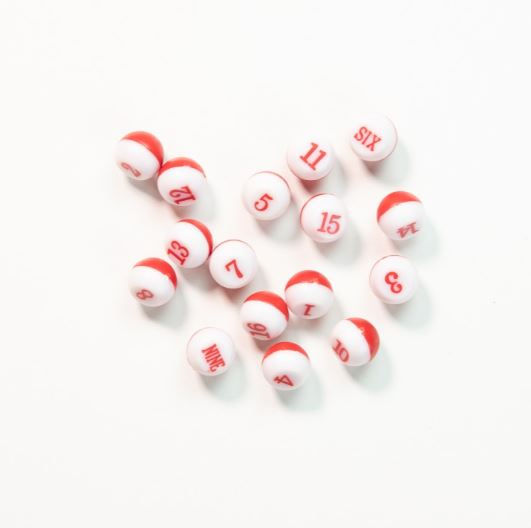 Thumbnail: Plastic Kelly Pool Marbles – Numbered 1–15