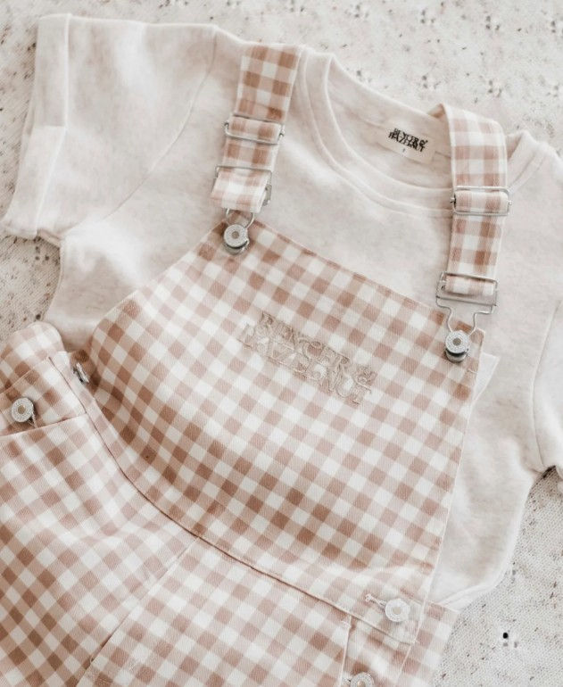 Denim Overalls Gingham
