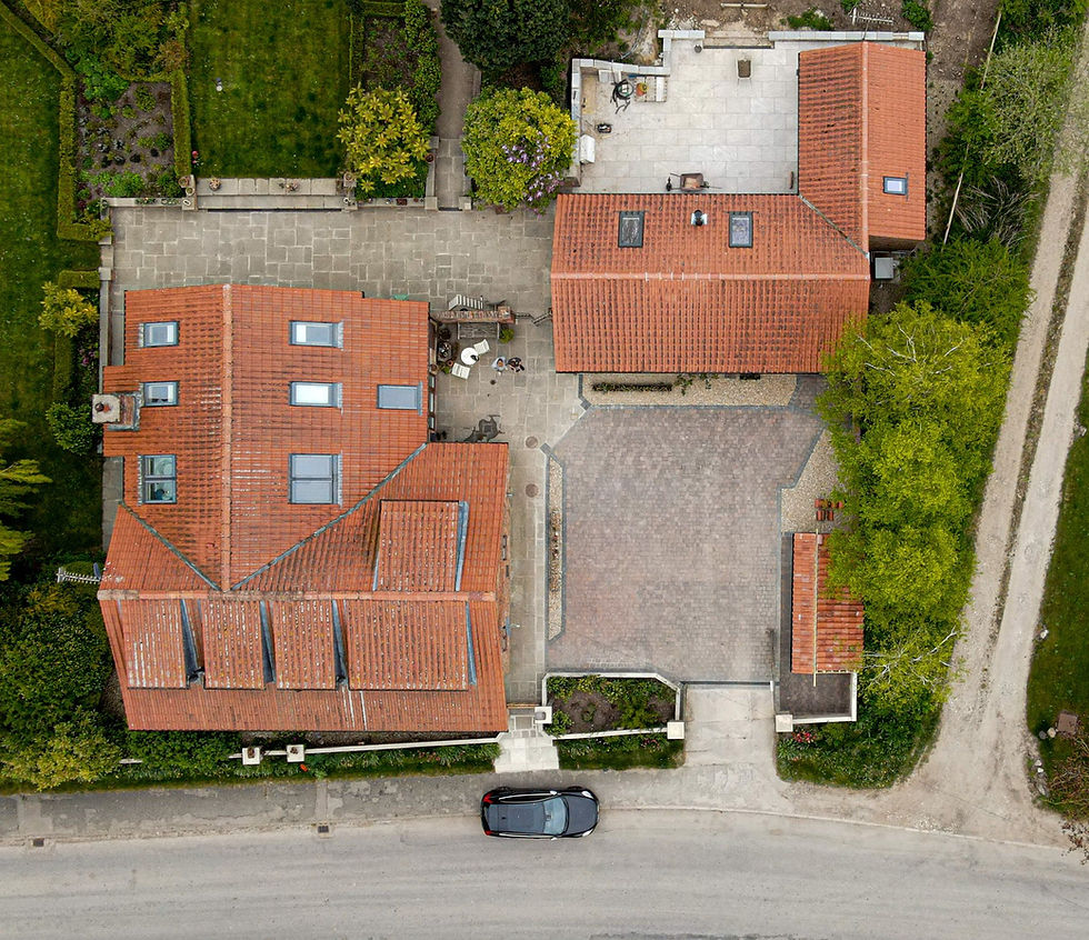 Ariel view of driveway