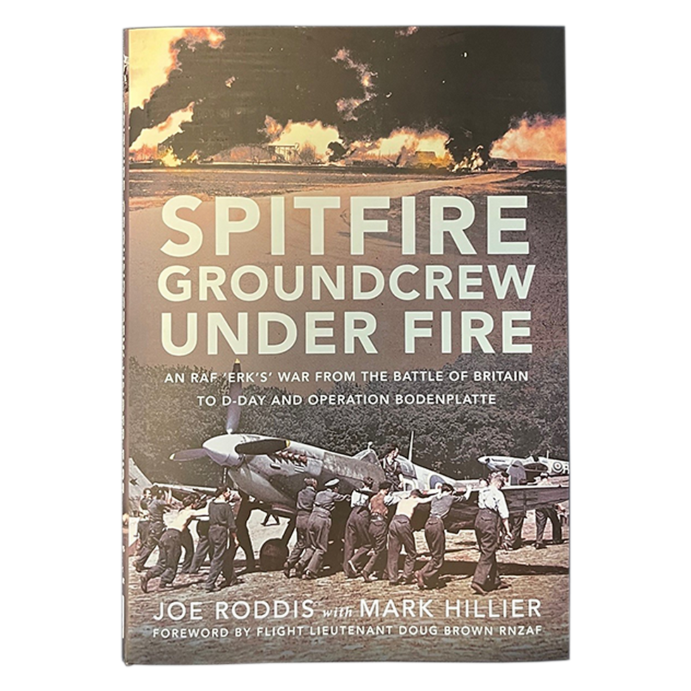 Front of book entitled 'Spitfire Ground Crew Under Fire.'