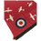 Thumbnail: Zoomed in product shot of red spitfire scarf with RAF roundels and spitfire images.