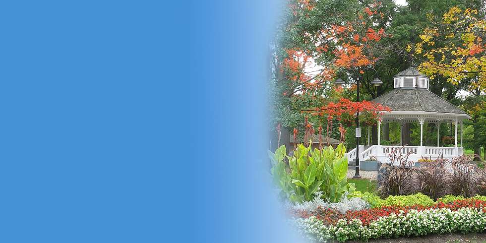Gazebo in Brampton’s Gage Park surrounded by summer greenery representing Brampton REALTORS® and local real estate market
