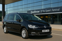 Professional airport taxi transfer to Heathrow by Amber Cars Northampton