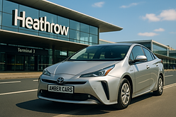 Professional airport taxi transfer to Heathrow by Amber Cars Northampton