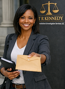 T R Kennedy Image of African american female process serving