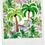 Thumbnail: a watercolor paint sticker that features a blue and orange striped hammock between two vibrant green palm trees.