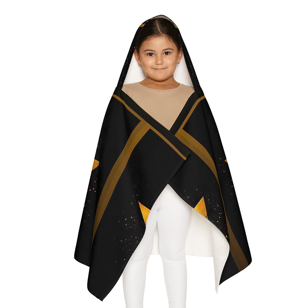 Thumbnail: GVETS Youth Hooded Towel – Veteran-Owned Beach & Swim Wrap with Gold Emblem