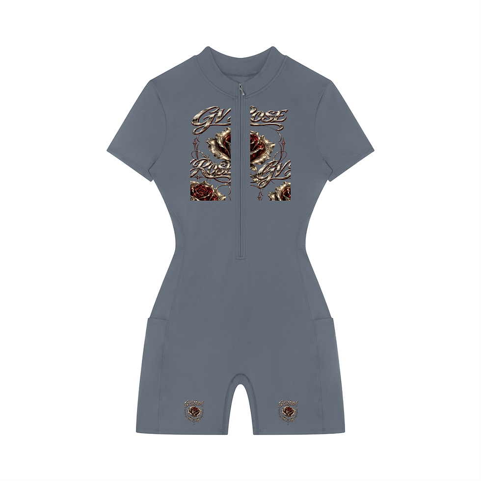 Thumbnail: Women's Quarter-Zip Short Sleeve Romper