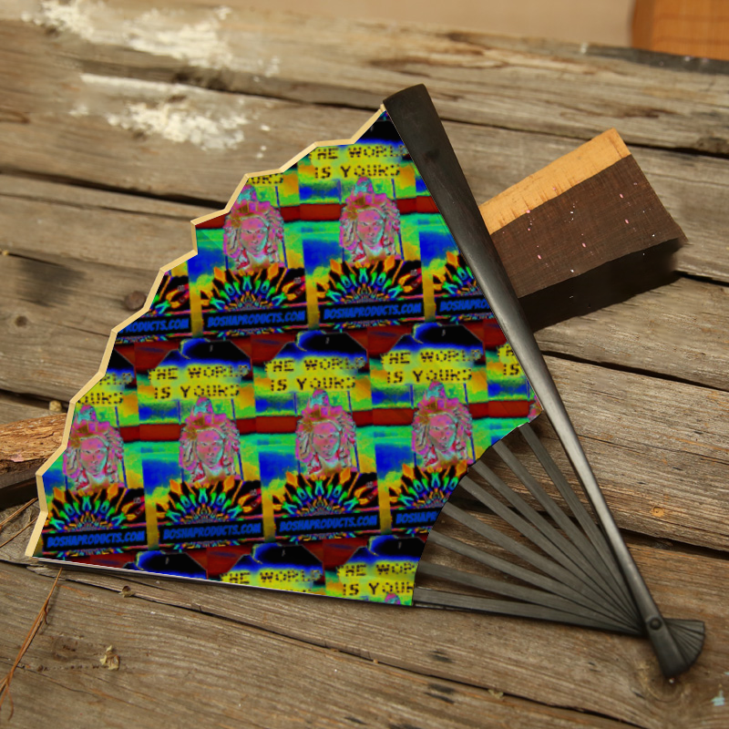 Double-side Custom Spun Silk Fan Retro Hand-held Folding Fan