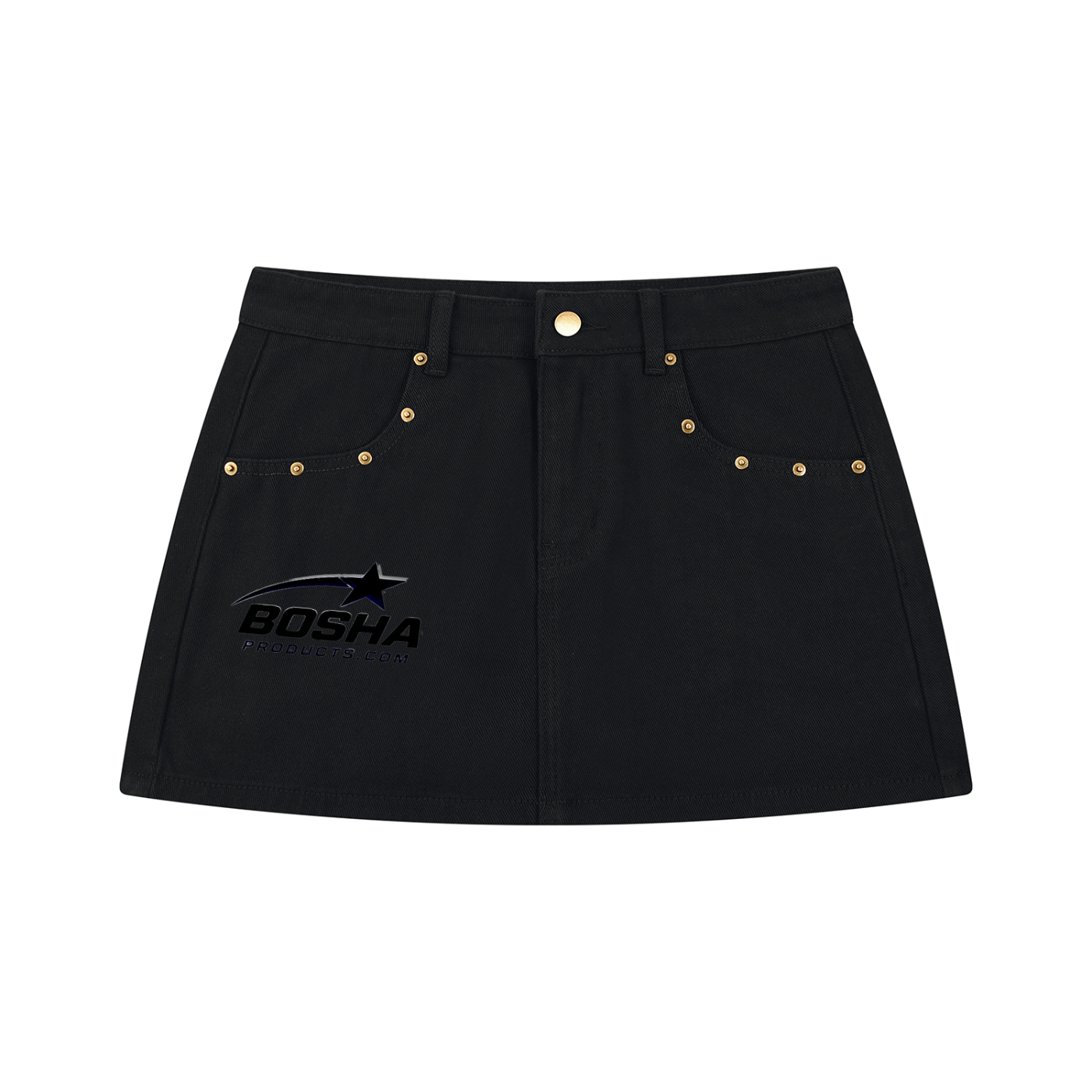 Women's Studded Denim Mini Skirt