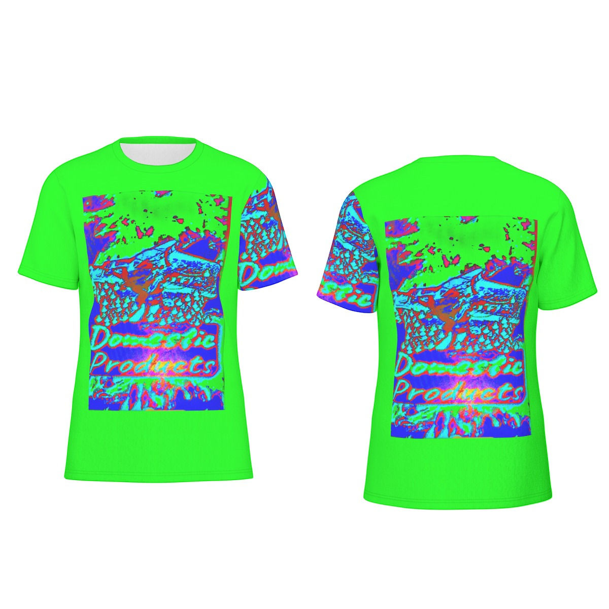 Lime green fire- Men's O-Neck T-Shirt | 190GSM Cotton