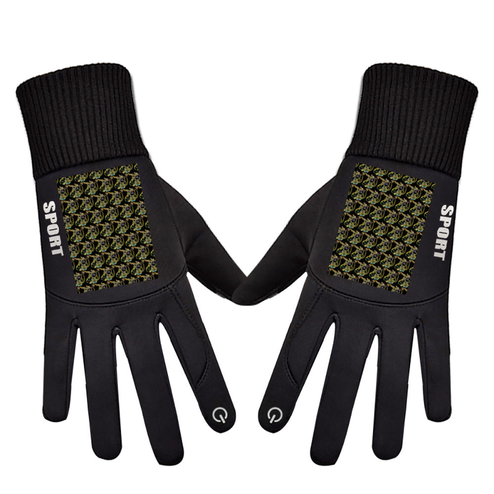 Power-up Outdoor Activities Full Finger Gloves Touch Screen Plush Gloves