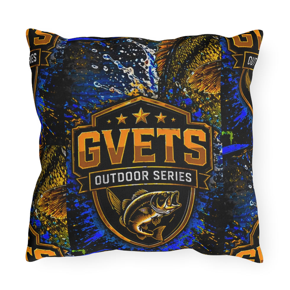 Thumbnail: Outdoor Pillow — GVETS Outdoor Series Fishing Logo Throw Pillow
