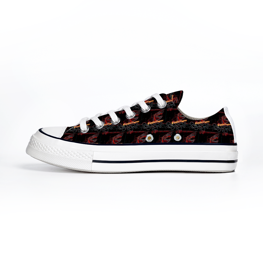 SHARK Shoes Unisex Low Top Canvas Shoes