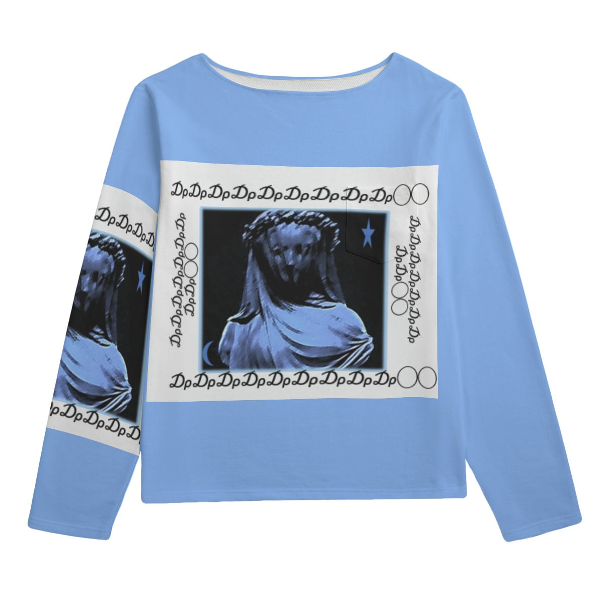 Snow queen -Unisex Boat Neckline Sweatshirt With Chest Pocket | 310GSM Cotton