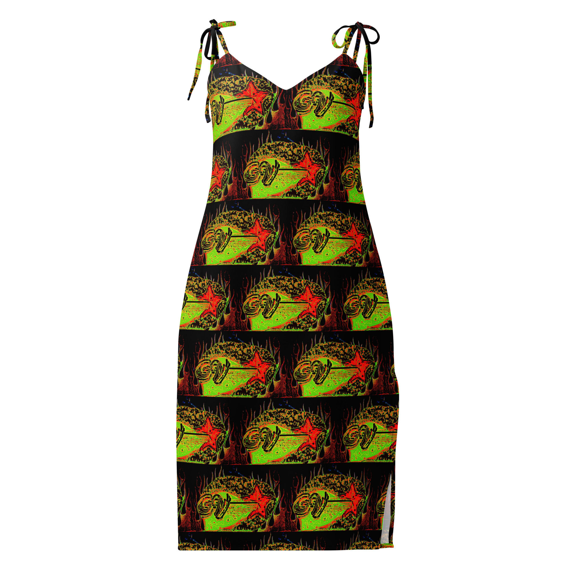 Tie-strap midi dress