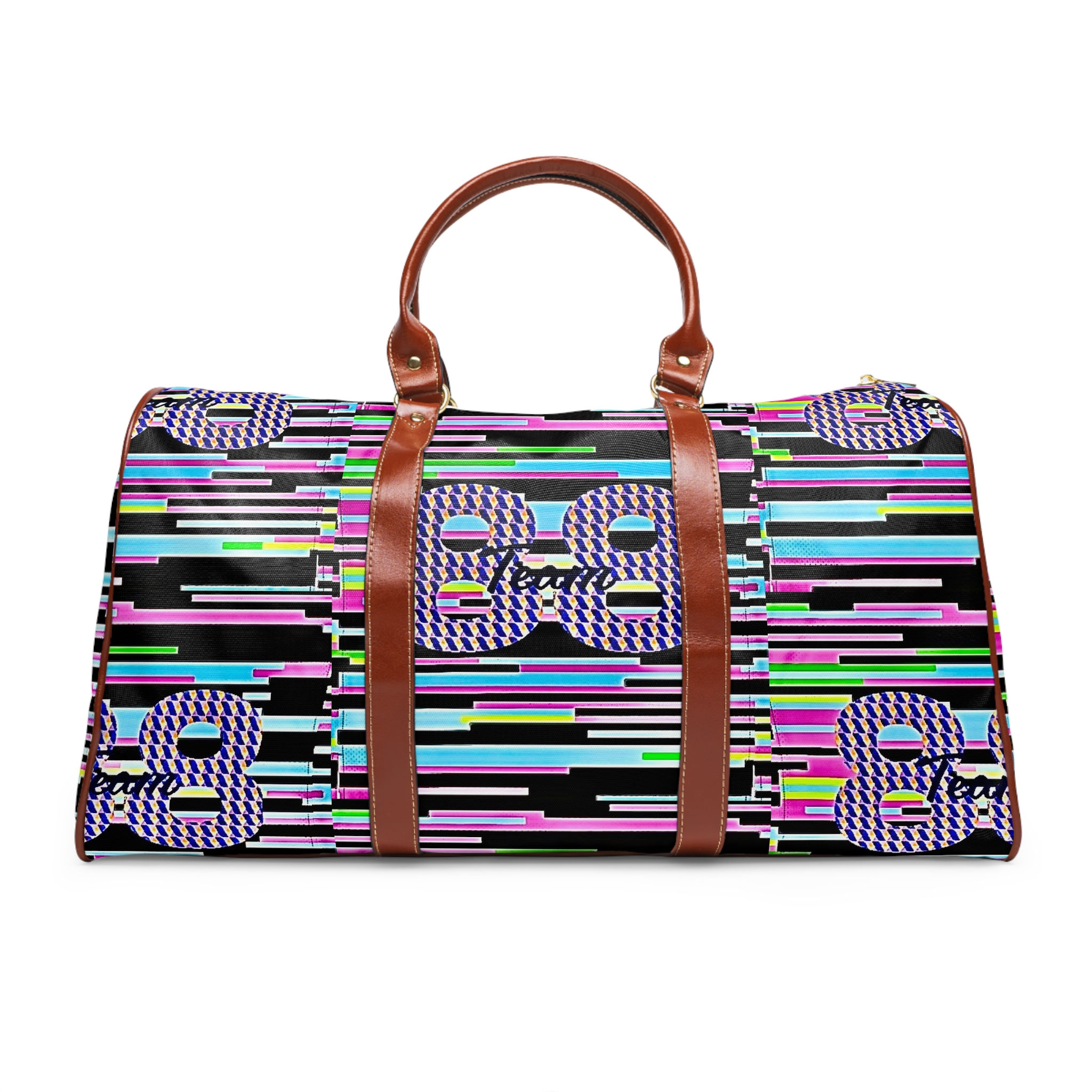 Colorful Waterproof Travel Bag with Stylish Print