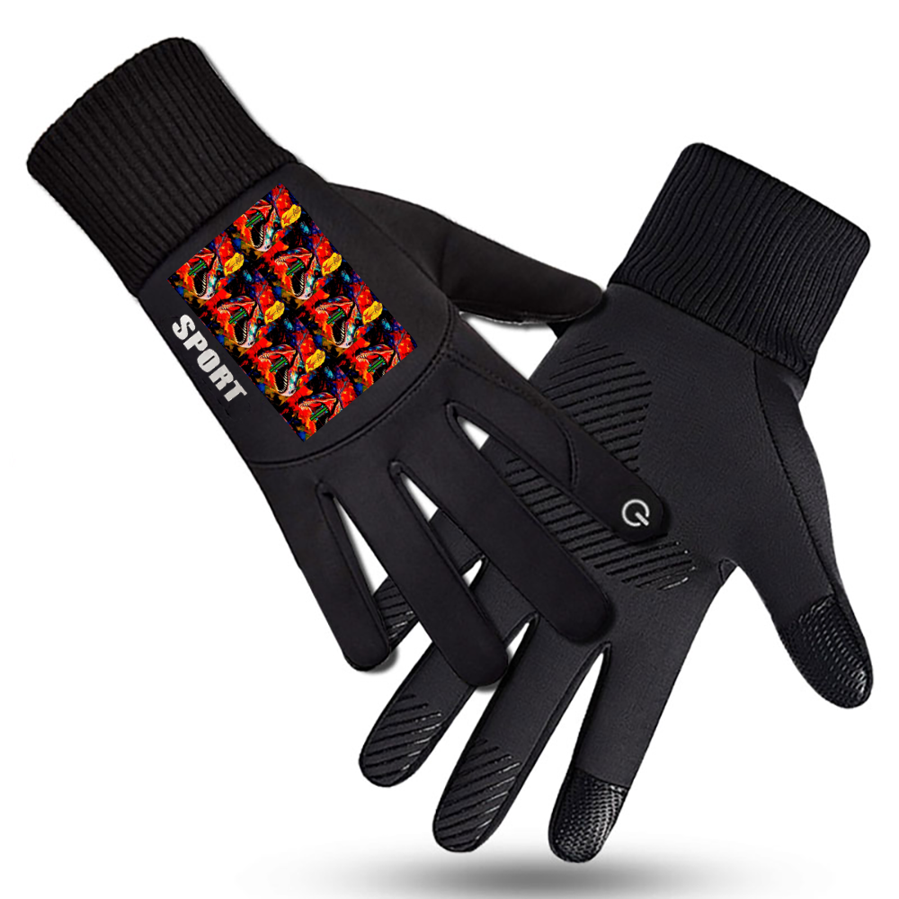 Custom Outdoor Activities Full Finger Gloves Touch Screen Plush Gloves