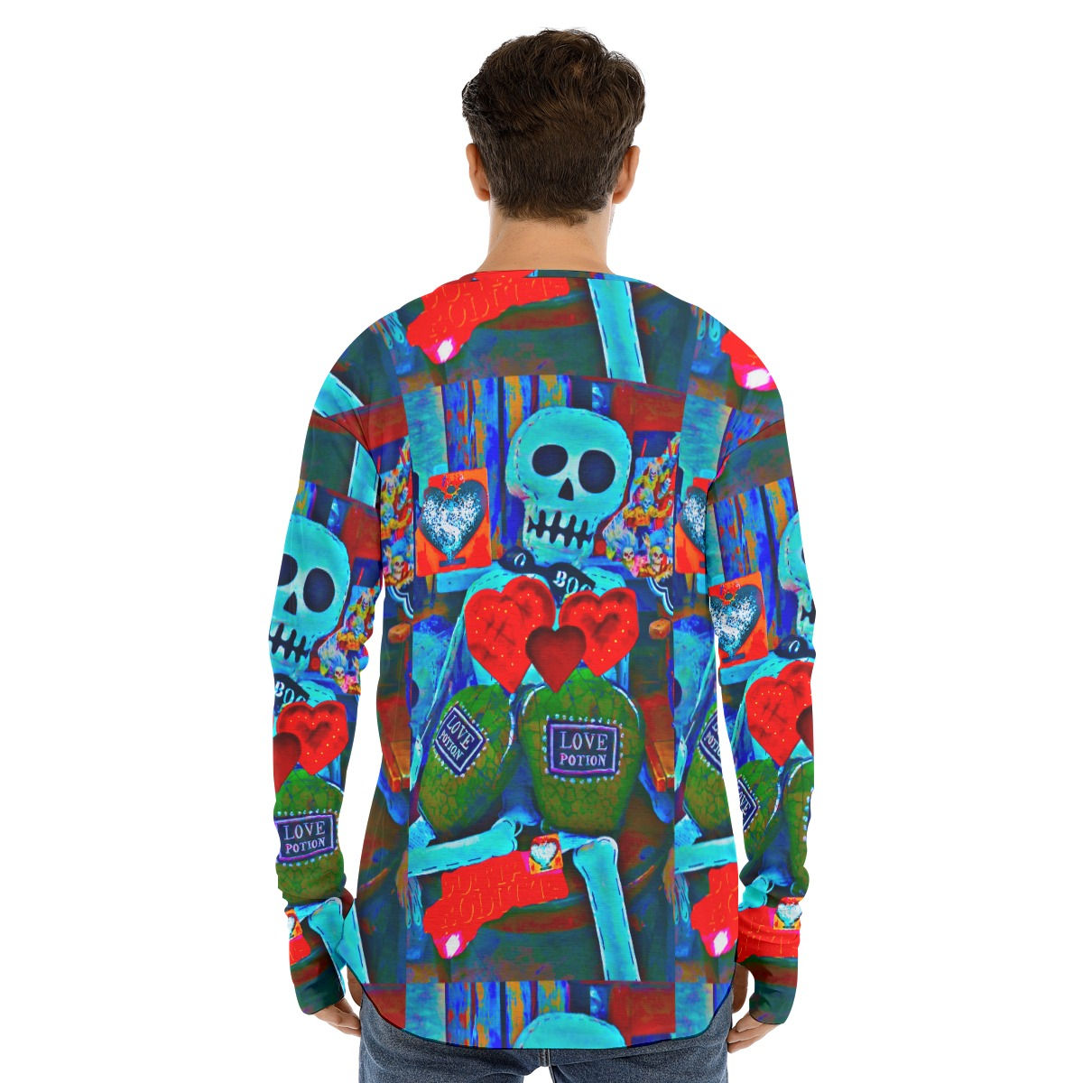 Love hallow Fingerless Long Sleeve T-shirt