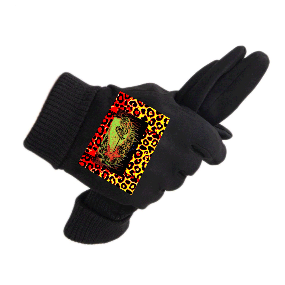 Custom Unisex Suede Gloves Winter Gloves With Sensitive Touch Screen Fingers