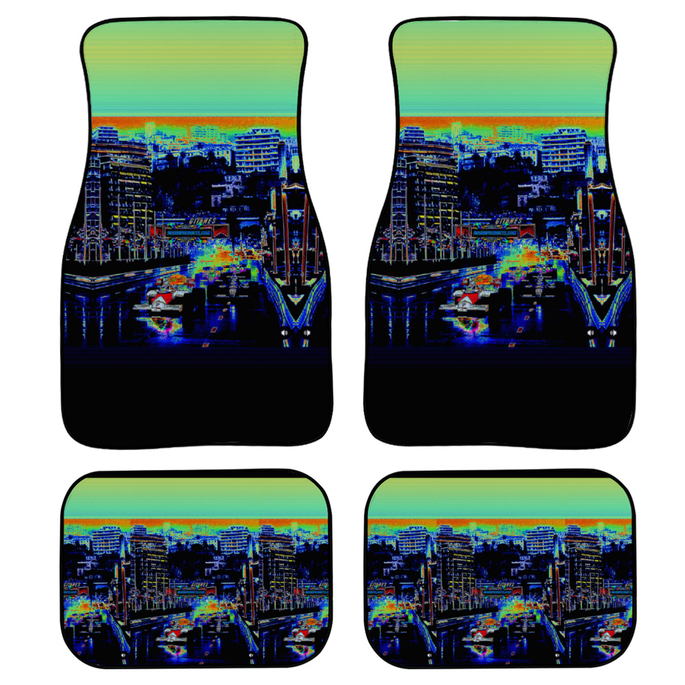 4 Pieces Rubber Non-Slip Floor Mats Auto Carpets Car Interior Decor