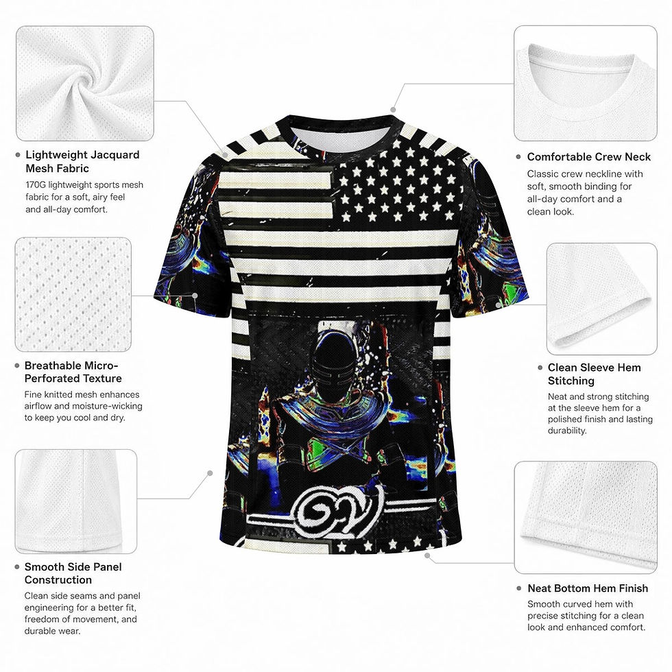 Thumbnail: All-Over Print Unisex Jacquard Mesh Sports Jersey
