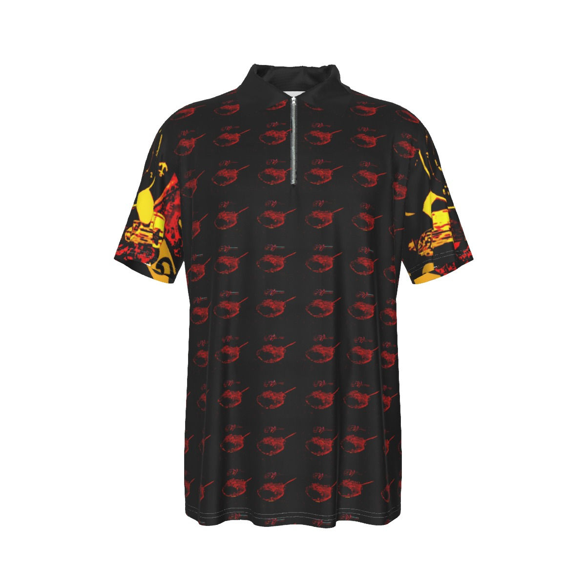 Horseshoe GV Men's Lapel Zip Short Sleeve POLO
