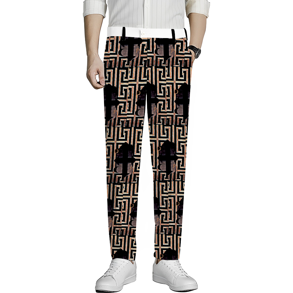 dcrossp Unisex Stretch Dress Pants Slim Fit Skinny Suit Pants