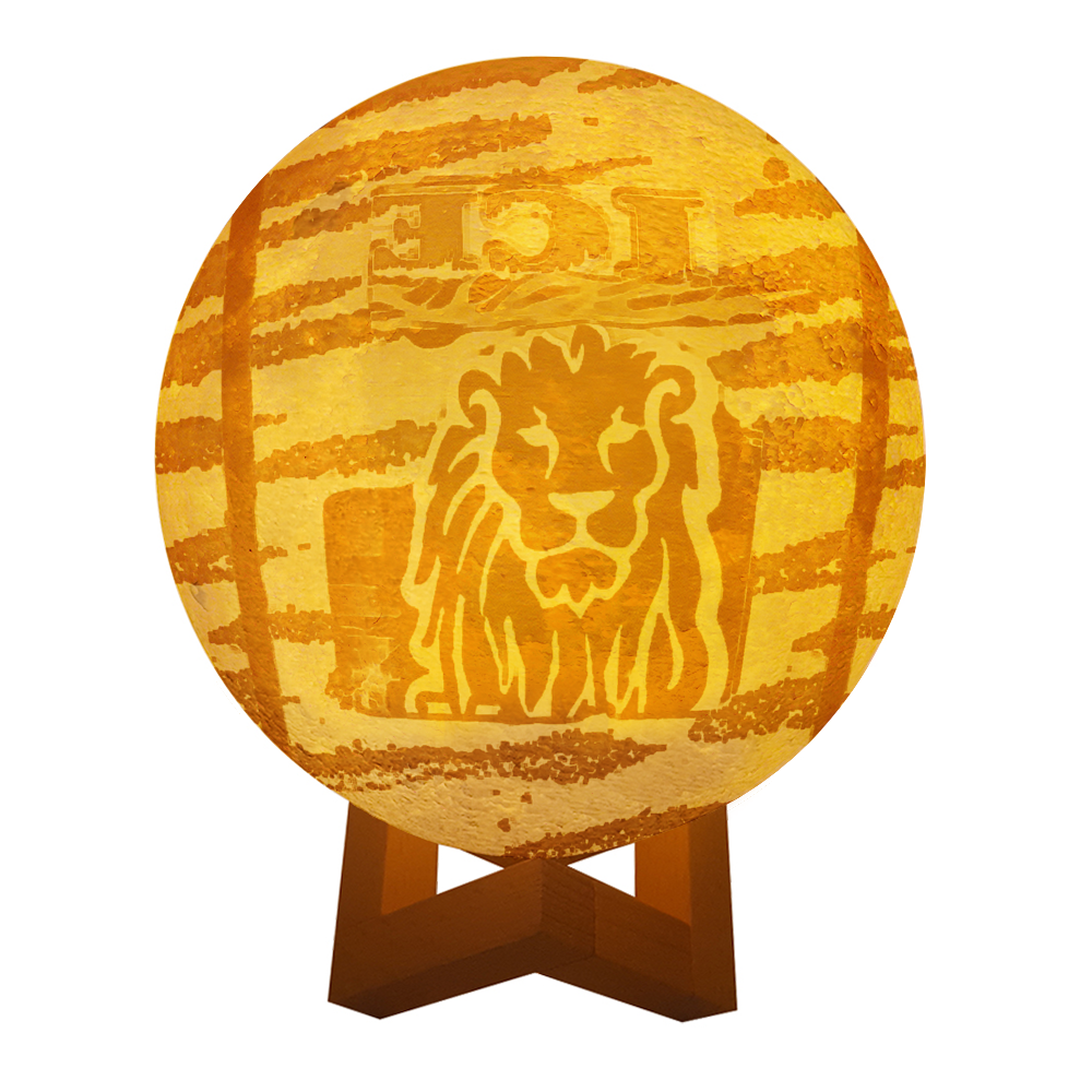 Touch & Remote Control 3D Printing Lunar Lamp with 16 Colors of Light