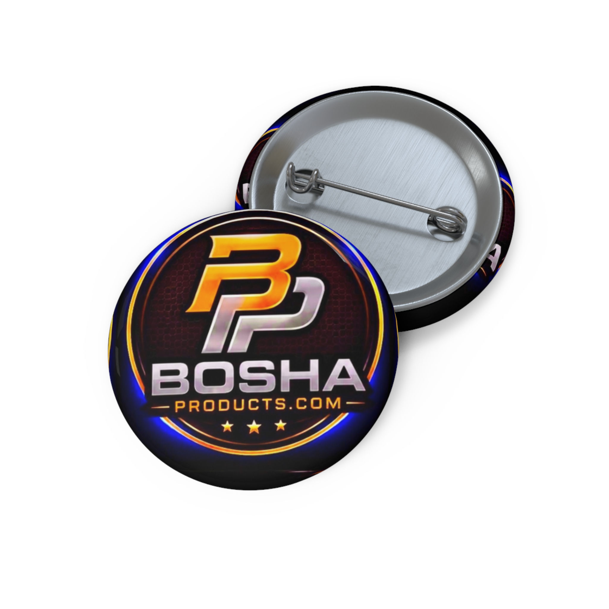 Custom Logo Pin Button — Personalized Company Badge Button